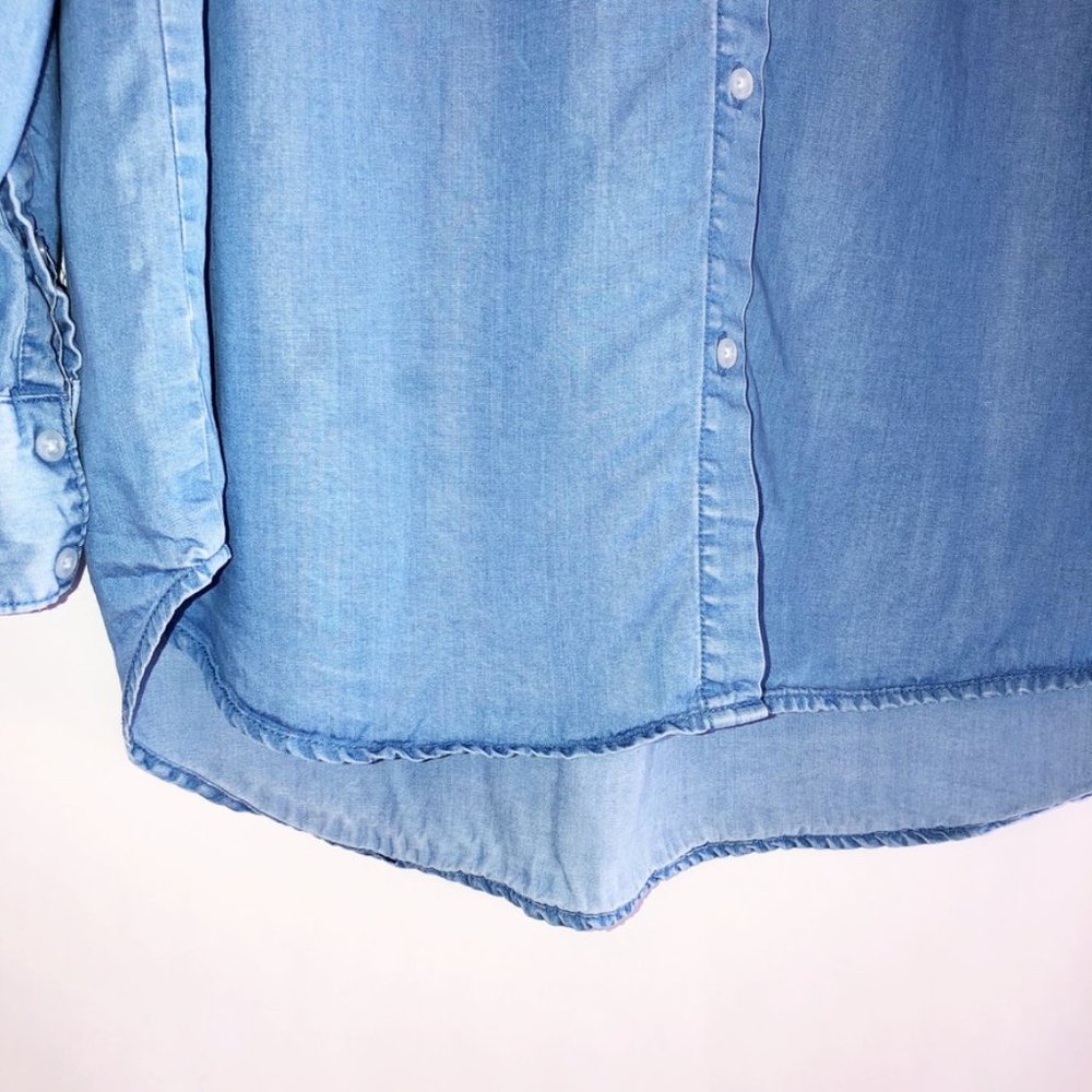 A New Day Chambray Button Down Shirt Blue XXL 2X - Picture 10 of 10
